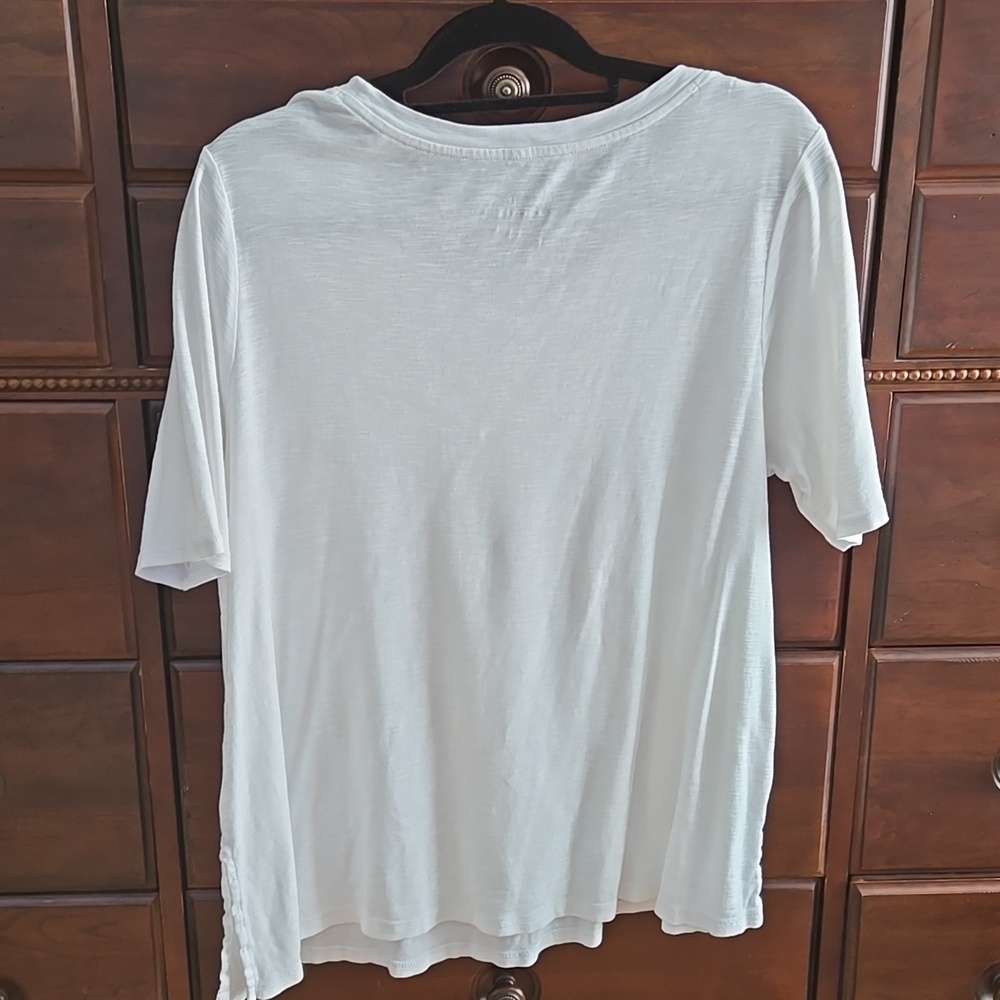 J. Jill Light Blue Short Sleeve Tee - Picture 3 of 10